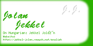 jolan jekkel business card